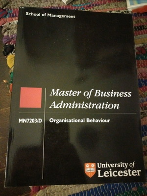 MBA Book University of Leicester Organisational Behaviour new