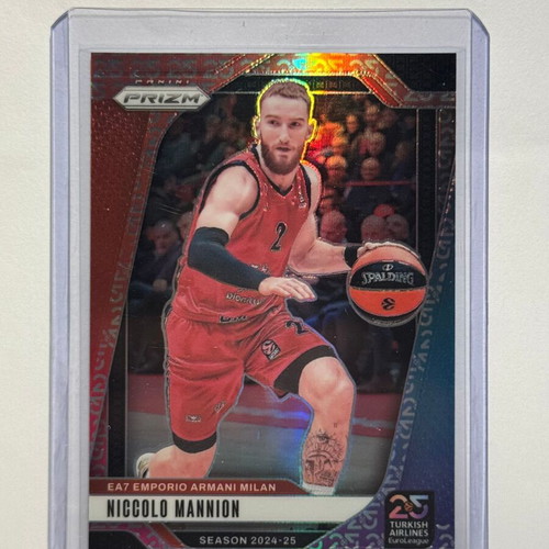 Panini Prizm Euroleague Niccolo Mannion #2 25th Anniversary card new