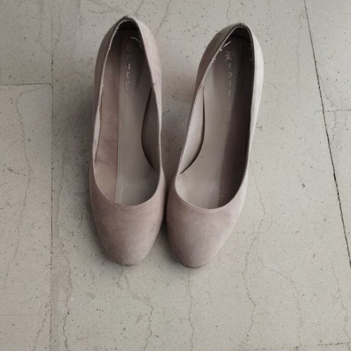 Beige suede pumps used size 36