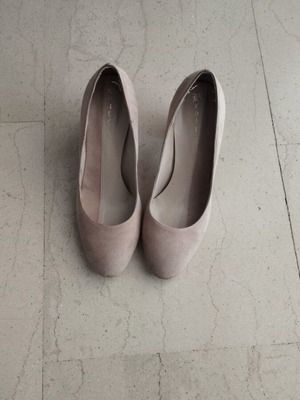 Beige suede pumps used size 36