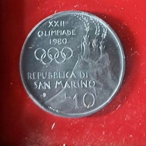 San Marino coin collection new, 3 coins in frame