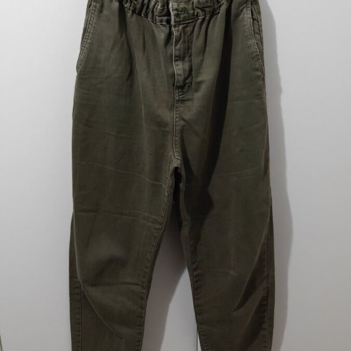 Zara khaki pants with elastic waist like new, size S