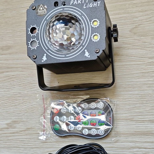 LED Laser Party Light with Sound Control and USB Power, New