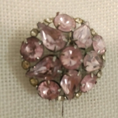 Vintage pins with semi-precious stones like new, set of 3