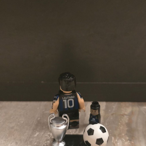 Lautaro Martinez collectible figure with Champions League trophy like new