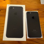 iPhone 7 used, 32GB, black with green silicone case