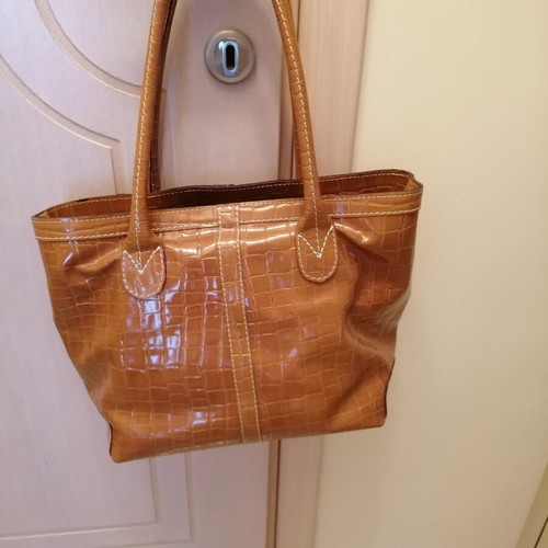 Handmade leather bag brown like new