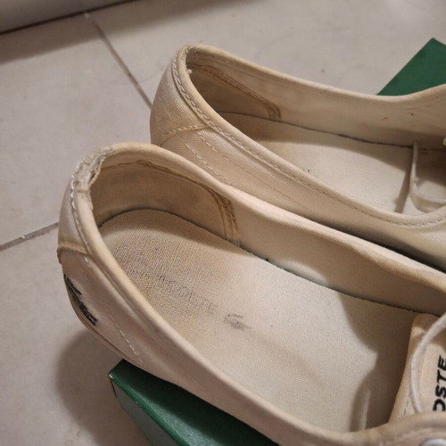 Lacoste canvas sneakers size 39 used, white