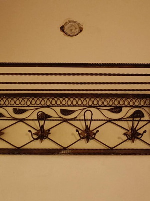 Vintage metal wall hanger used, 70cm length
