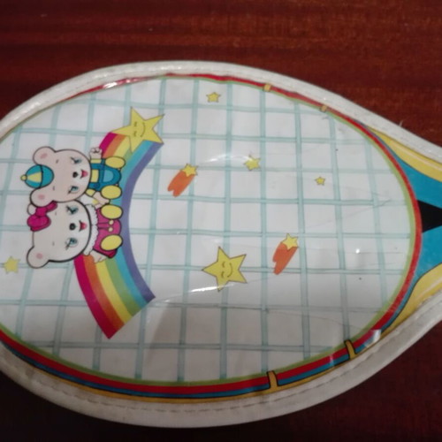 Vintage school pencil case racket used with zipper
