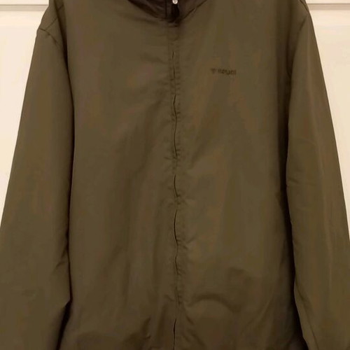 Brugi jacket like new, thin waterproof windbreaker khaki with hood size L