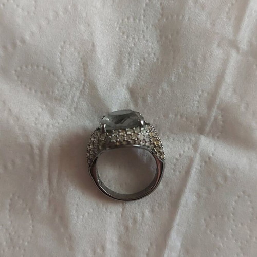 Swarovski women's ring silver like new, size 6-7