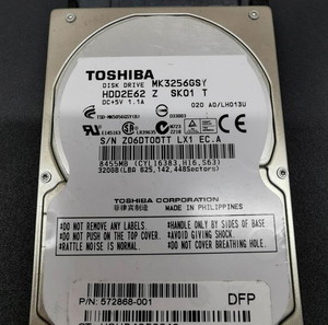 Toshiba MK3256GSY 320GB SATA/3 2.5"