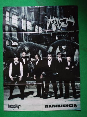 Rammstein Metal Hammer συλλεκτική αφίσα σαν καινούργιο, 75 × 55 εκ.