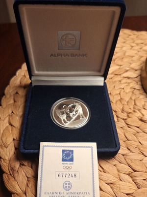 Silver coin 10 euro Olympic Games Athens 2004