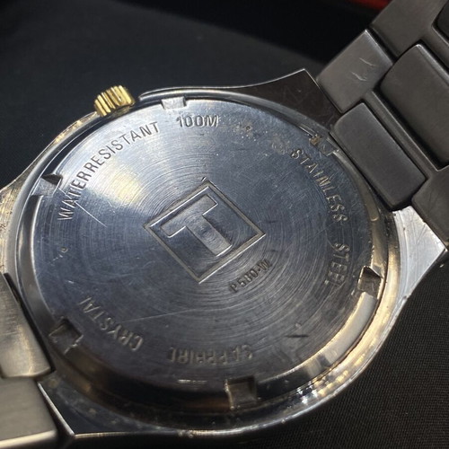 Tissot PRX P580 men's watch like new, two-tone black dial