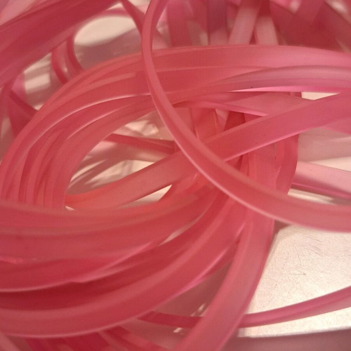 Silicone ribbon pink like new, 8.5 meters