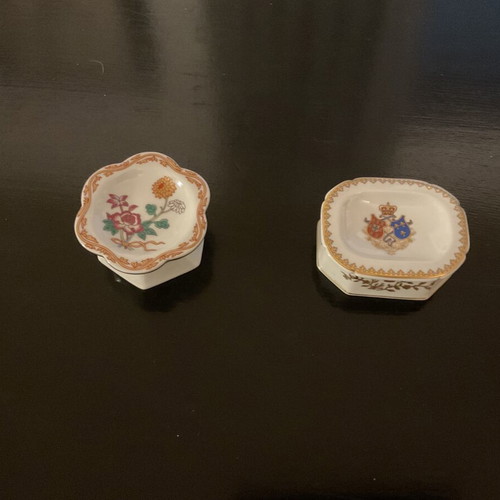 Vista Alegre Portugal vintage porcelain salt cellars, set of 2