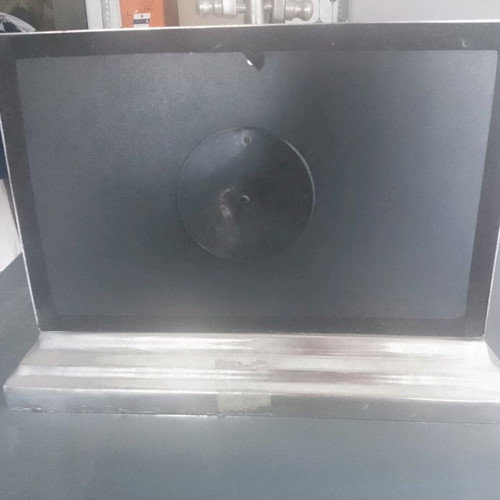 Table clock used, 43#47 cm, battery powered, inox