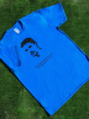 Roberto Baggio T-shirt Large new, blue, 100% cotton