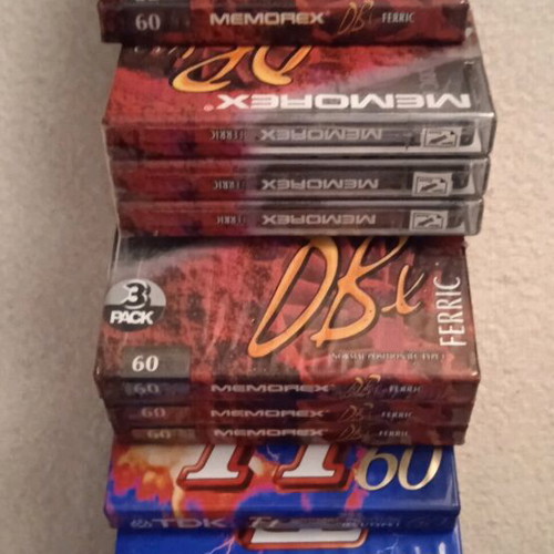 Audio cassettes new, sealed, pack of 13 pieces