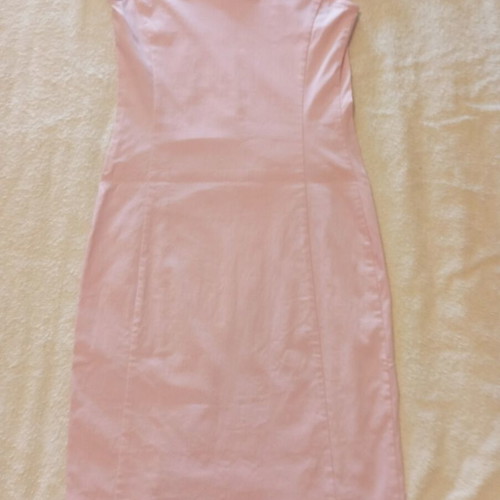 Zara Pink Midi Off-the-Shoulder Dress like new
