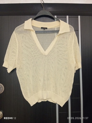 Massimo Dutti shirt like new, white and beige, sizes S and M