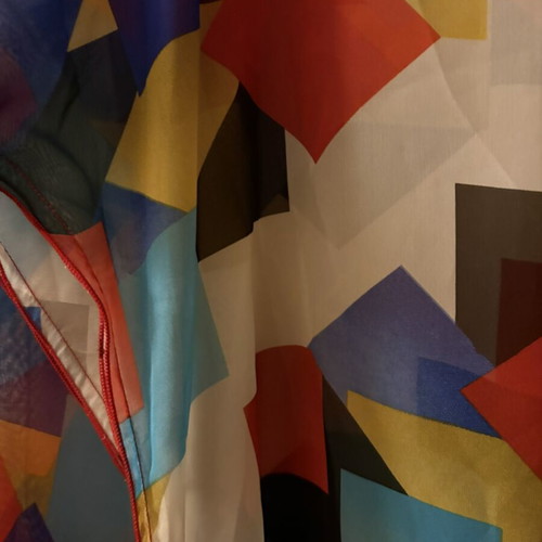 Reni Leza Caftan like new, semi-transparent with geometric shapes