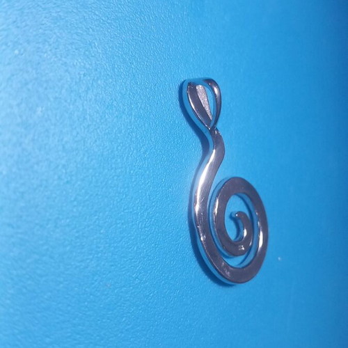 Silver 925 pendant with pink opalina, new