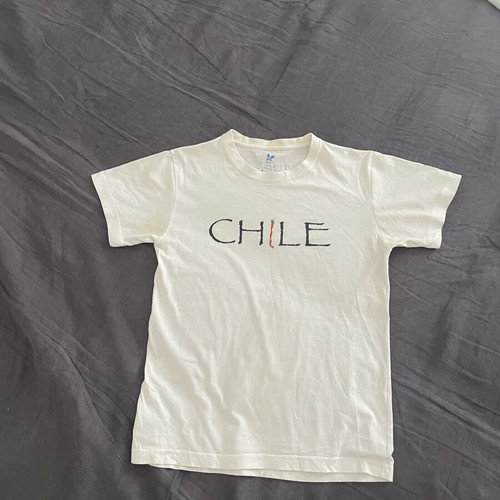 T-shirt Chile 100% cotton size S used, white