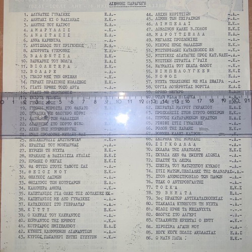 Damaskinos Michailidis Cinema Catalogs, rare 1960s movie collection