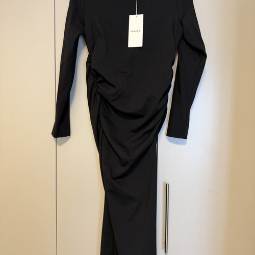 P.A.R.O.S.H. black maxi dress new with draped details