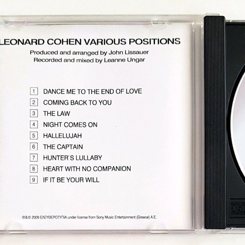Leonard Cohen Various Positions CD new