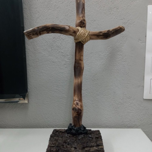 Handmade cross new with oak and grapevine wood