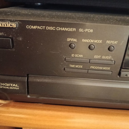 Hi Fi sound system with Technics multi CD player, Sony pick up, Denon amplifier, tuner, equalizer, and Sansui deck used