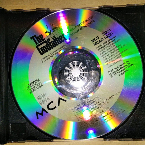 The Godfather Soundtrack CD used, with light scratches
