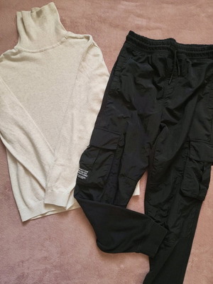 Zara set pants and wool long-sleeve 164 cm like new