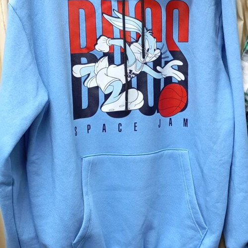 Bugs Bunny Space Jam men's hoodie new, blue