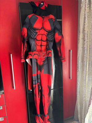 Deadpool carnival costume new with mask and belt