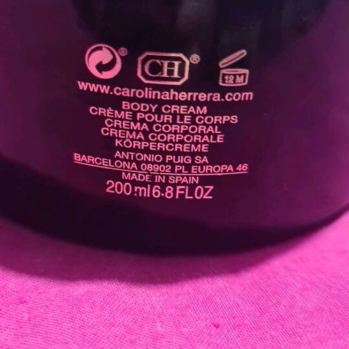 Good Girl Carolina Herrera body cream box used