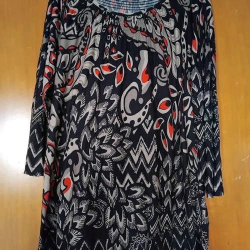 Long-sleeve blouse black and white like new XXL