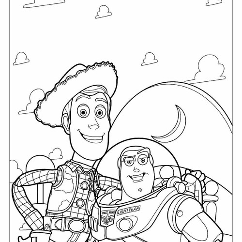 Toy Story coloring pages, 34 printed A4 sheets