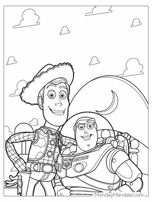 Toy Story coloring pages, 34 printed A4 sheets