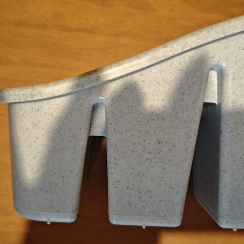 Plastic Cutlery Drainer for Sink, Grey Granite Effect, 3 Compartments