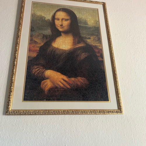 Mona Lisa puzzle 1000 pieces in framed glass new