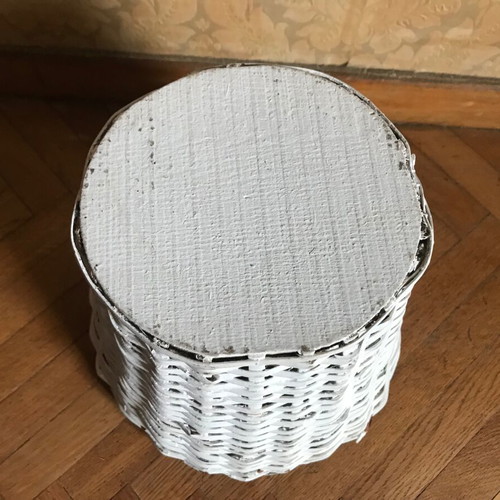 Woven office basket used