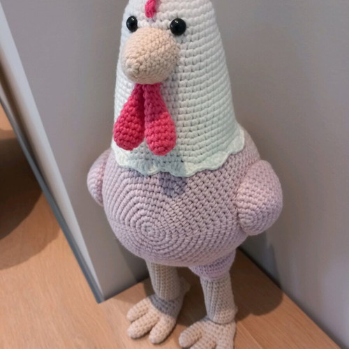 Chicken doll handmade knitted amigurumi new 35cm
