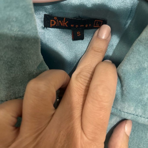 Suede jacket turquoise Pink Woman like new, Small