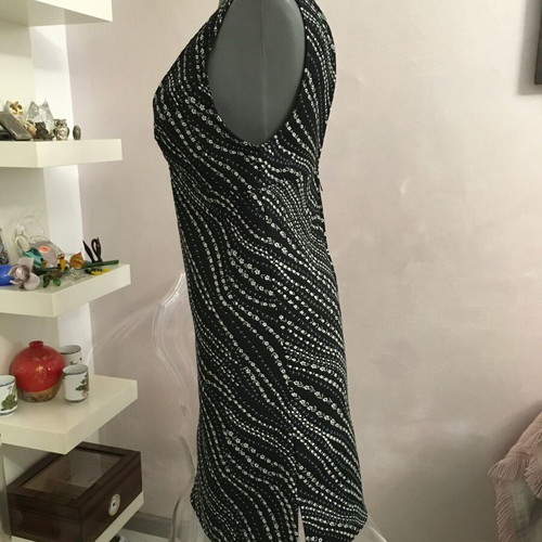 Samsoe Samsoe black dress like new with white wavy dotted pattern XXS