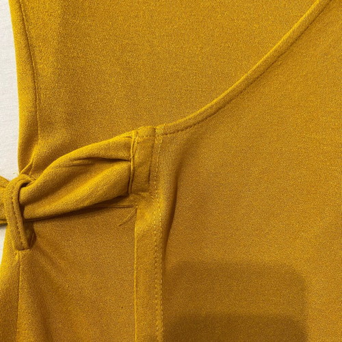 Mustard wrap blouse like new, size M, Fiorenti Fashion Club